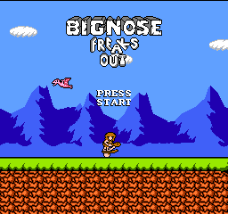 Big Nose Freaks Out title screen for NES